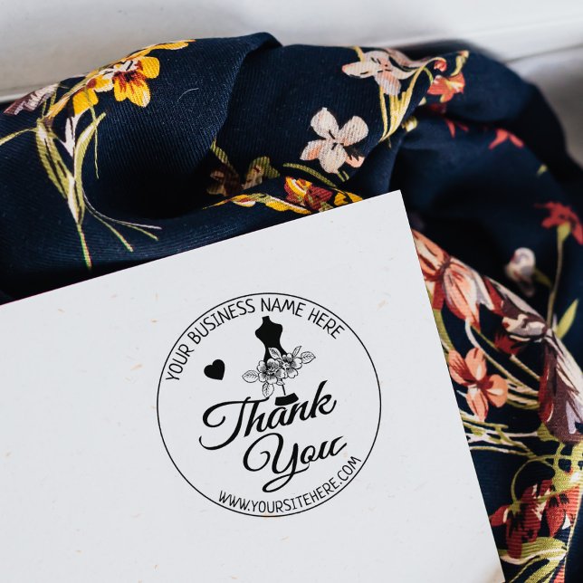 Carimbo De Borracha Fashion Script Obrigado (Criador carregado)