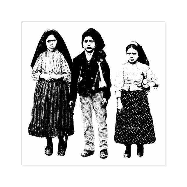 Carimbo De Borracha Fatima Children Lucia Francisco Jacinta Religião (Impressão)