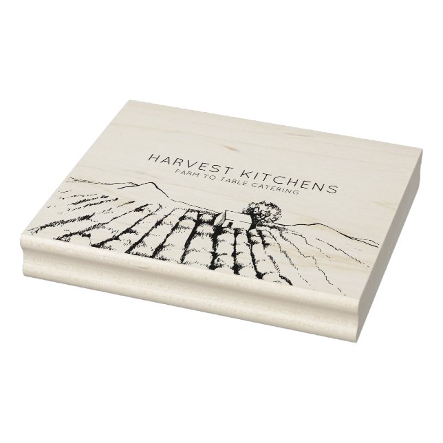 Carimbo De Borracha Fazenda À Mesa De Catering Para Empresas Carreira  (Carimbo)