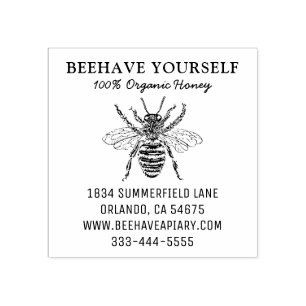 Carimbo De Borracha Fazenda da abelha do Apiary do mel da abelha do