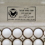Carimbo De Borracha Fazenda Da Família De Ovos Orgânicos Vintage Galin<br><div class="desc">Fazenda Orgânica De Ovos,  Galinha Rústica,  desenhada por mim.</div>