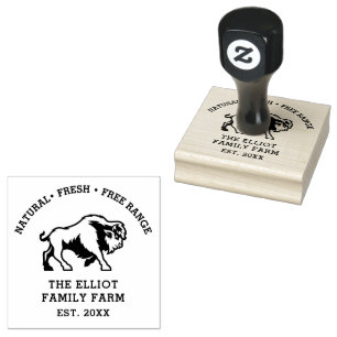 Carimbo De Borracha Fazenda Familiar Vintage Personalizada 