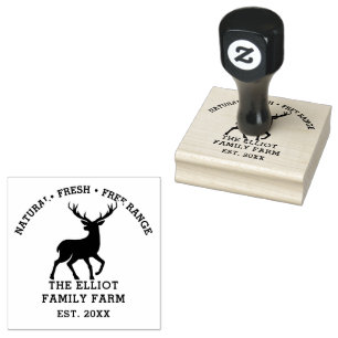 Carimbo De Borracha Fazenda Familiar Vintage Personalizada 