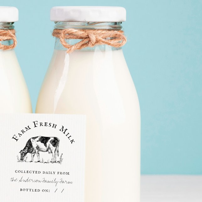 Carimbo De Borracha Fazenda Fresca Retirada À Mão  De Vaca (Criador carregado)