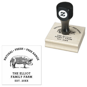 Carimbo De Borracha Fazenda Personalizada da Família Vintage