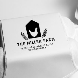 Carimbo De Borracha Fazenda Personalizada Do Logotipo Coop De Frango O