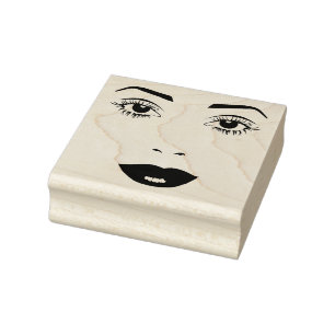 Carimbo De Borracha fazer boneca Mulheres olhos lábios Encara maquiage