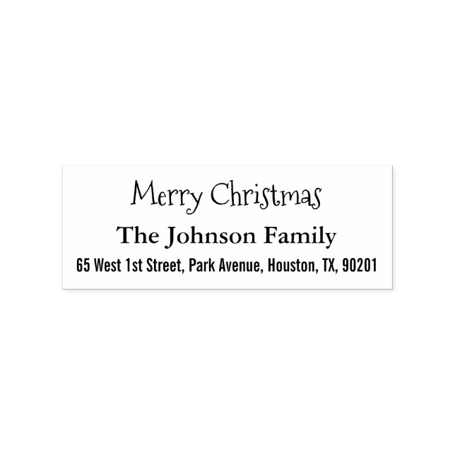 Carimbo De Borracha Fazer o endereço de devolução de feriado de Natal  (Impressão)