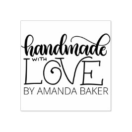 Carimbo De Borracha Feita à mão com amor - Personalizada