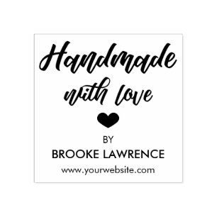 Carimbo De Borracha Feita à mão com coração e nome de amor