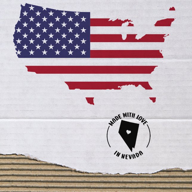 Carimbo De Borracha Feita com amor em Nevada, Small Business, (Criador carregado)