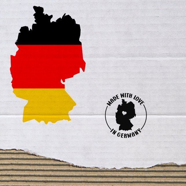 Carimbo De Borracha Feita com amor na Alemanha, Pequenas Empresas, (Criador carregado)