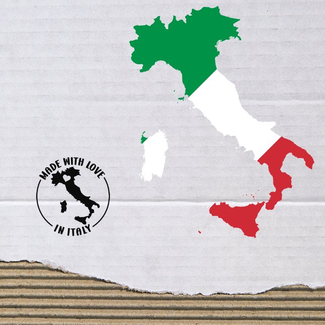 Carimbo De Borracha Feita com amor na Itália, Pequenas Empresas, (Criador carregado)
