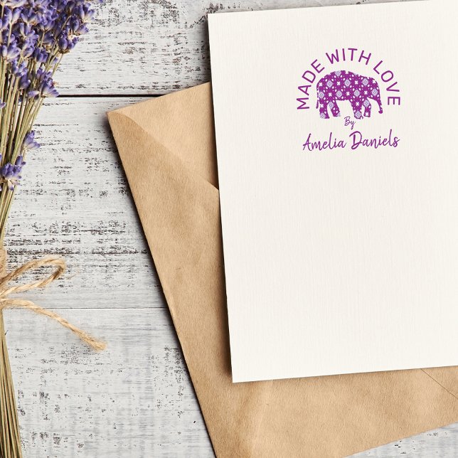 Carimbo De Borracha Feita Com Elefante Bonito (Criador carregado)