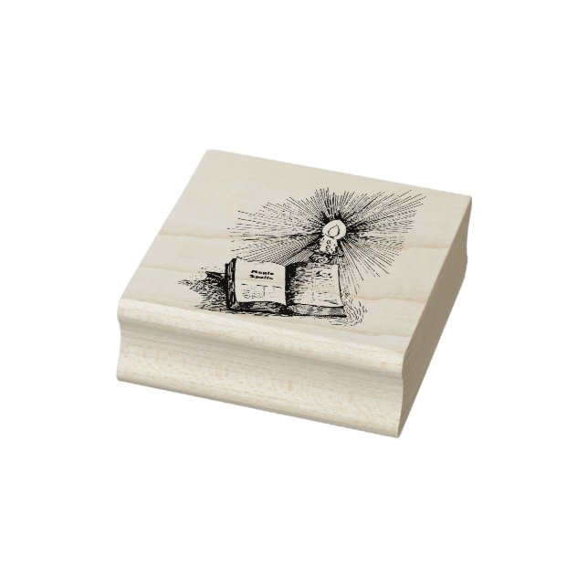 Carimbo De Borracha Feiticeiras Magicas Livro Velas Bruxaria (Carimbo)