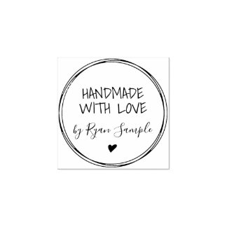 Carimbo de borracha feito à mão