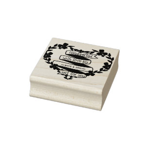 Carimbo De Borracha Feito à mão com amor por... Forma do Coração