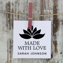 Feito Com Amor Flor de Lótus Personalizado