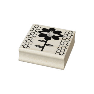 Carimbo De Borracha Feliz Abelha Azul Aniversário Bumblebee