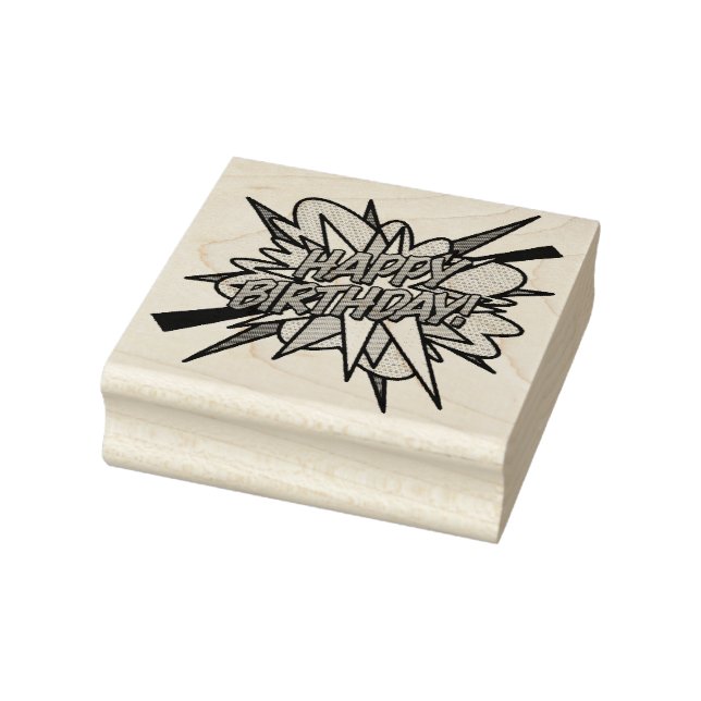 Carimbo De Borracha FELIZ ANIVERSÁRIO Diversão Retrorna BD (Carimbo)