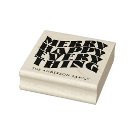 Carimbo De Borracha Feliz Feliz Tudo Feriado Feliz Natal