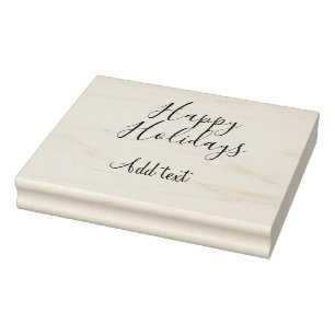 Carimbo De Borracha Feliz feriado natalino simples mi