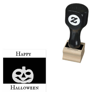 Carimbo de Borracha Feliz Halloween Jack-o'-lanter