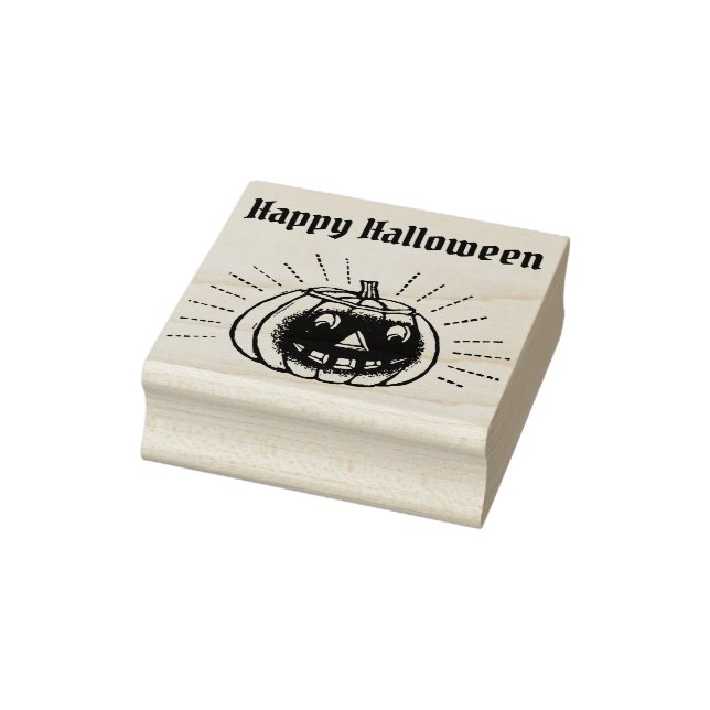 Carimbo De Borracha Feliz Halloween Pumpkin (Carimbo)