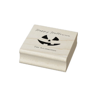 Carimbo De Borracha Feliz Halloween Rosto de Abóbora Fofa Personalizad