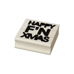 Carimbo De Borracha Feliz humor de Natal