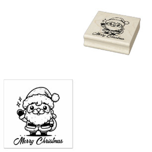 Carimbo De Borracha Feliz Natal Papai Noel