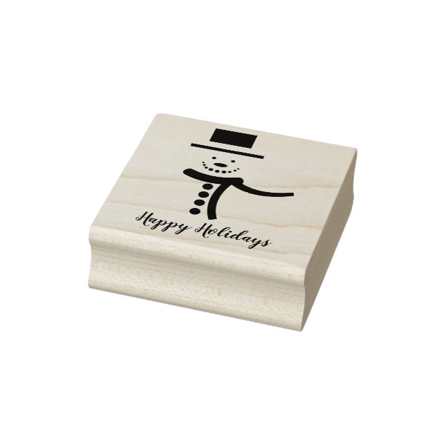 Carimbo De Borracha Feliz Natal Snowman (Carimbo)