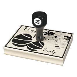 Carimbo De Borracha Felz pascoa Personalizado