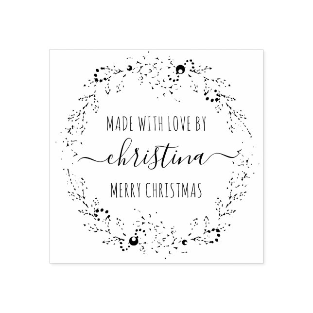 Carimbo De Borracha Fera De Natal Com Amor Personalizado (Impressão)