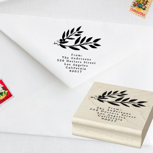 Carimbo De Borracha Feriado de Natal de Elegância Clássica Encantante (Criador carregado)