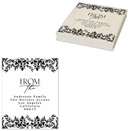 Carimbo De Borracha Feriado de Natal de Elegância Clássica Encantante