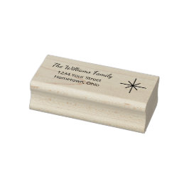 Carimbo De Borracha Feriado Rustic Simple Family