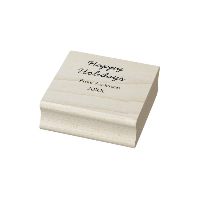 Carimbo De Borracha Feriados felizes nome da família de amor negro ver (Carimbo)