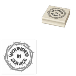 Carimbo De Borracha Ferido em Serviço