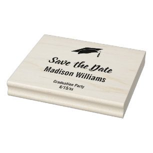 Carimbo De Borracha Festa de formatura Salvar a Modelo de Texto de Dat