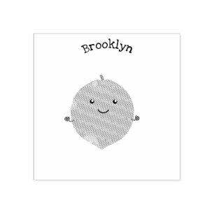 Carimbo De Borracha Figura de desenho animado das bolhas de limão verd