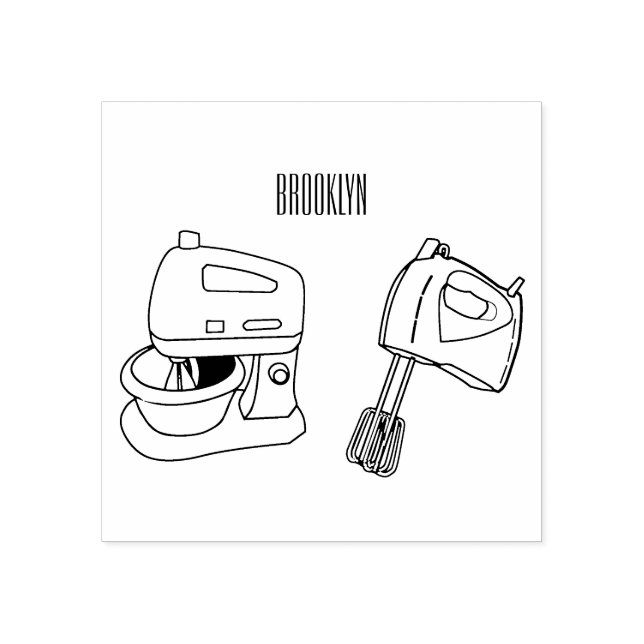 Carimbo De Borracha Figura de desenho animado do Mixer (Impressão)