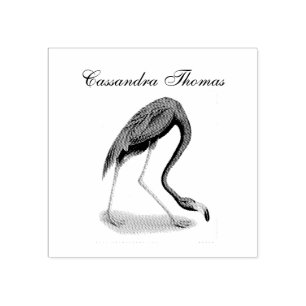 Carimbo De Borracha Flamingo cor-de-rosa #1 do vintage