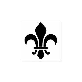 Carimbo De Borracha Fleur de Lis - Símbolo Lily Francês Elegante