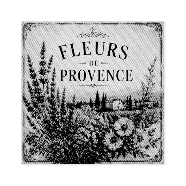 carimbo de borracha fleurs de provence (Impressão)
