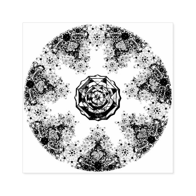 Carimbo De Borracha Floco de neve azul-gelo (Impressão)