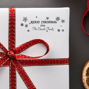 Carimbo De Borracha Floco de neve de Natal Personalizado