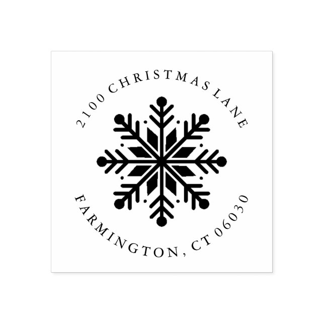 Carimbo De Borracha Floco de neve Feriado (Impressão)