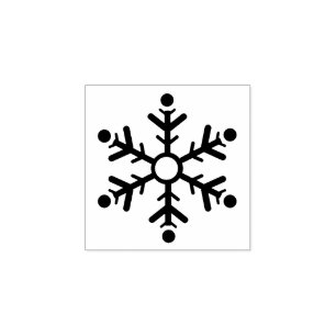 Carimbo De Borracha Floco de neve moderno