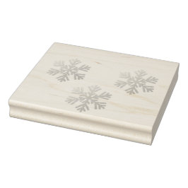 Carimbo De Borracha Flocos de neve de prata